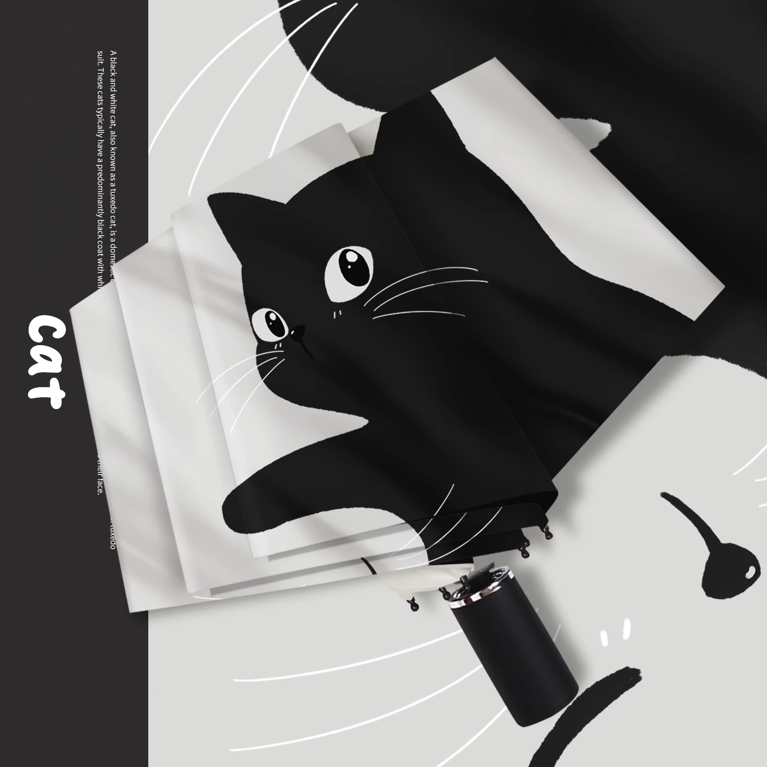 貓咪雨傘晴雨兩用輕巧便攜自動/手動防曬折疊傘-Cicimode