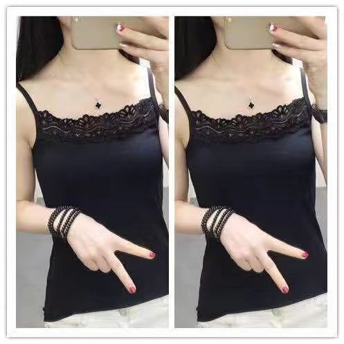 經典必備！純色防走光打底修身內搭外穿吊帶背心-Cicimode