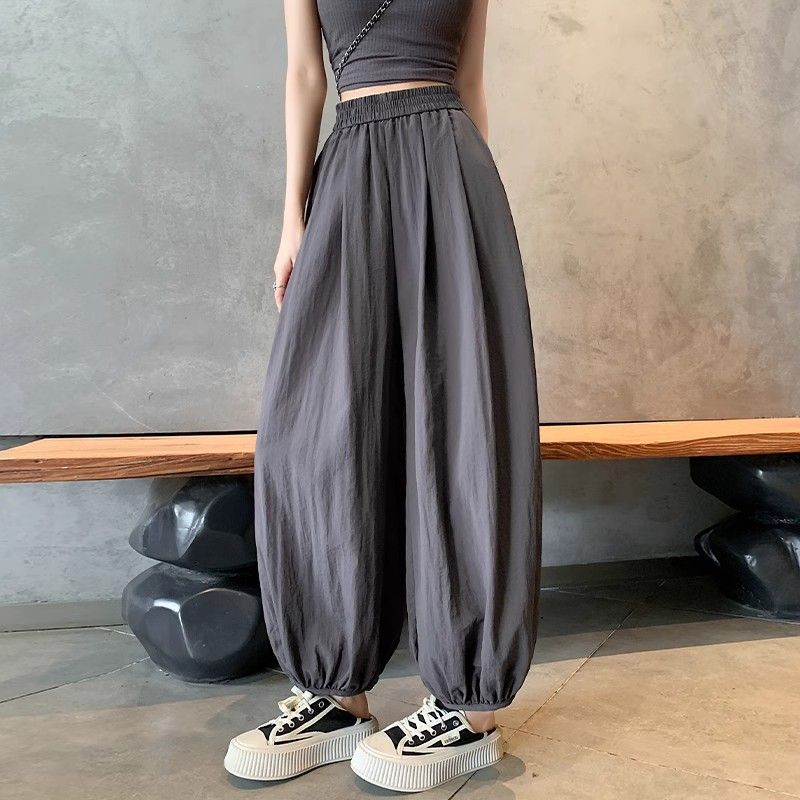 冰感防曬寬鬆顯瘦蓬鬆立體蘿蔔褲燈籠褲-Cicimode