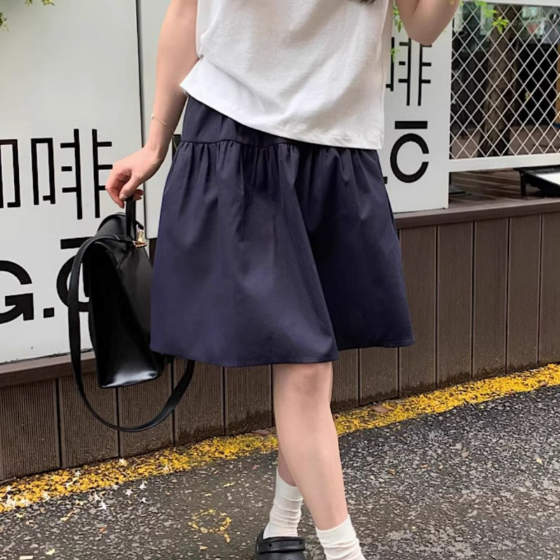 【單件/套裝】韓系穿搭甜美減齡印花短袖T恤+高腰學院風百搭半身裙兩件套