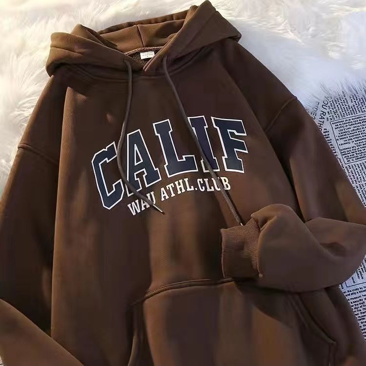 美式復古字母印花休閒百搭帽T-Cicimode