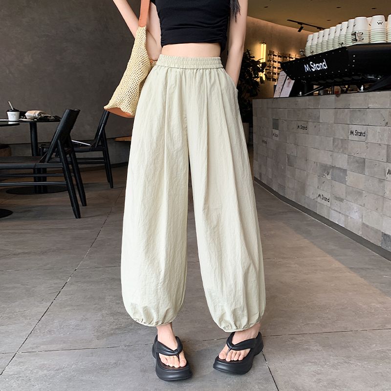 冰感防曬寬鬆顯瘦蓬鬆立體蘿蔔褲燈籠褲-Cicimode