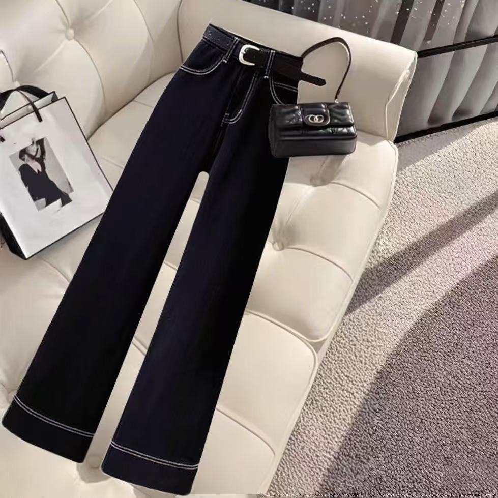 【整套】設計感減齡小香風針織毛衣+高腰直筒褲兩件套