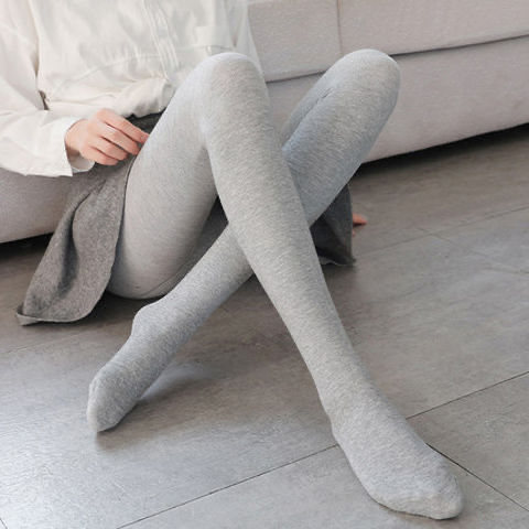 加絨加厚打底褲高腰外穿豎條螺紋顯瘦韓版保暖一體褲裝