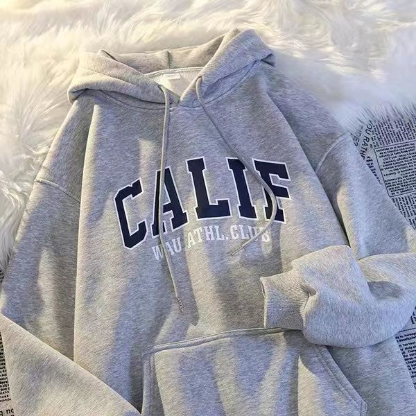 美式復古字母印花休閒百搭帽T-Cicimode