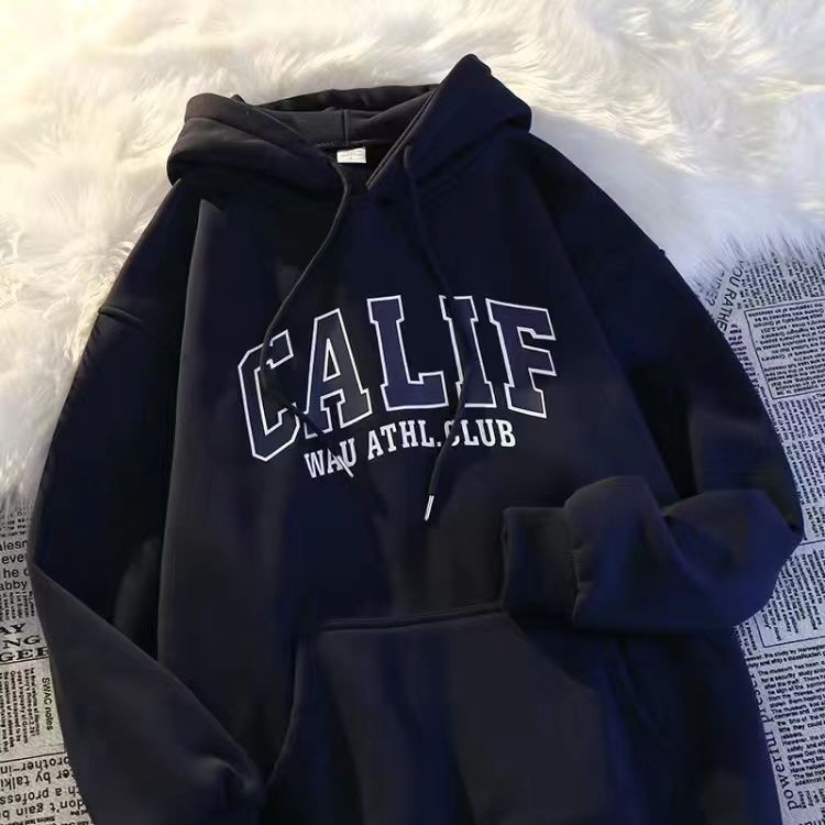 美式復古字母印花休閒百搭帽T-Cicimode