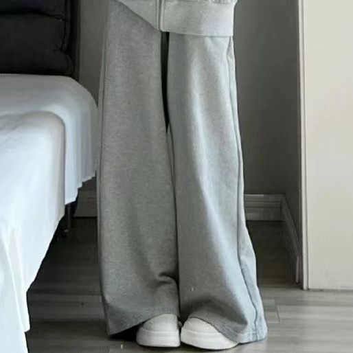 【整套】慵懶風連帽開衫+寬鬆休閑運動褲兩件套裝-Cicimode