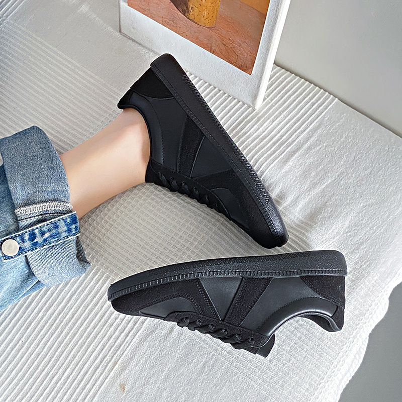 韓版百搭休閒舒適平底板鞋德訓鞋