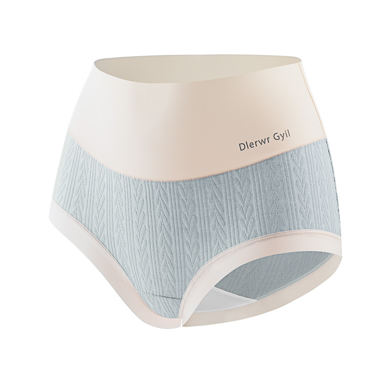 高腰字母印花裸感桑蠶絲抑菌純棉內褲