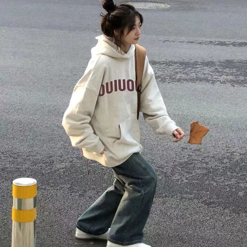 美式高街oversize字母印花重磅刷毛連帽T-Cicimode