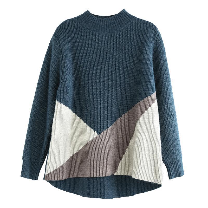 內搭保暖復古寬鬆顯瘦套頭半高領打底毛衣