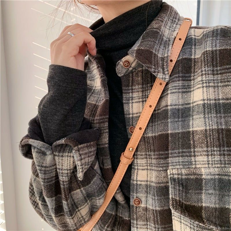 百搭修身刷毛加厚半高領長袖打底長袖-Cicimode