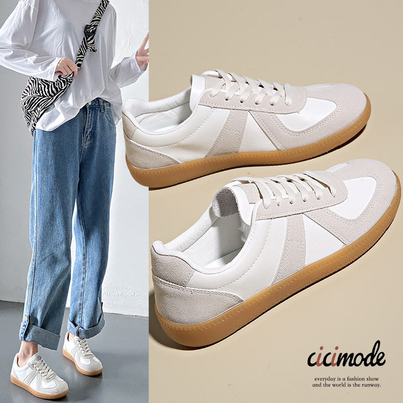 韓版百搭休閒舒適平底板鞋德訓鞋