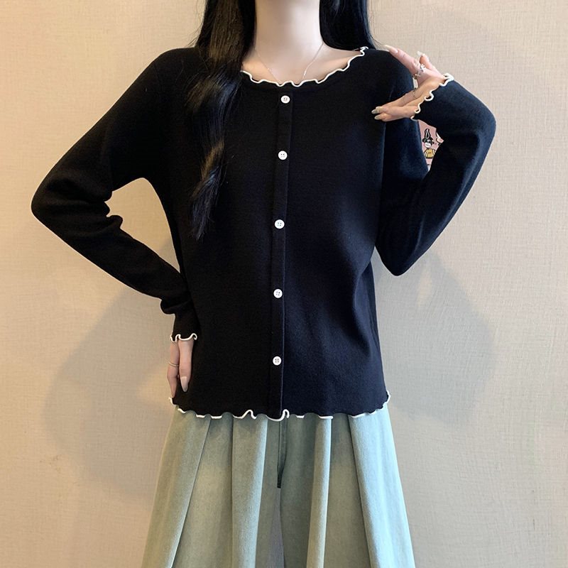 甜美減齡寬鬆保暖德絨內搭長袖T恤-Cicimode