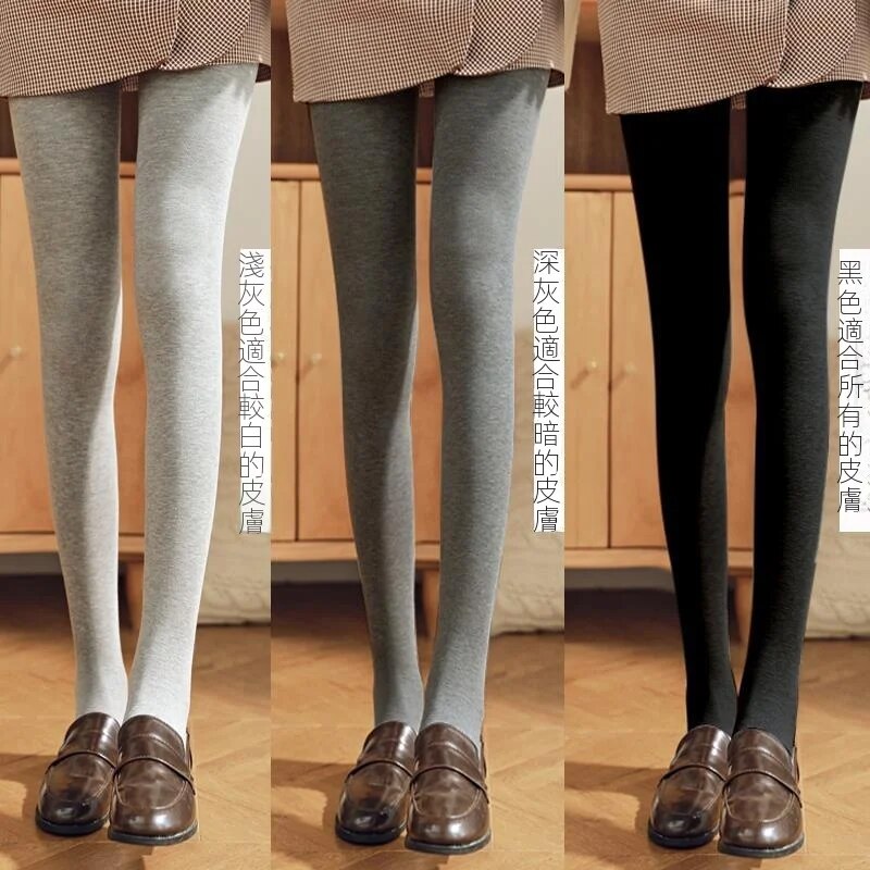 加絨加厚打底褲高腰外穿豎條螺紋顯瘦韓版保暖一體褲裝