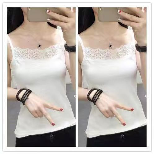 經典必備！純色防走光打底修身內搭外穿吊帶背心-Cicimode