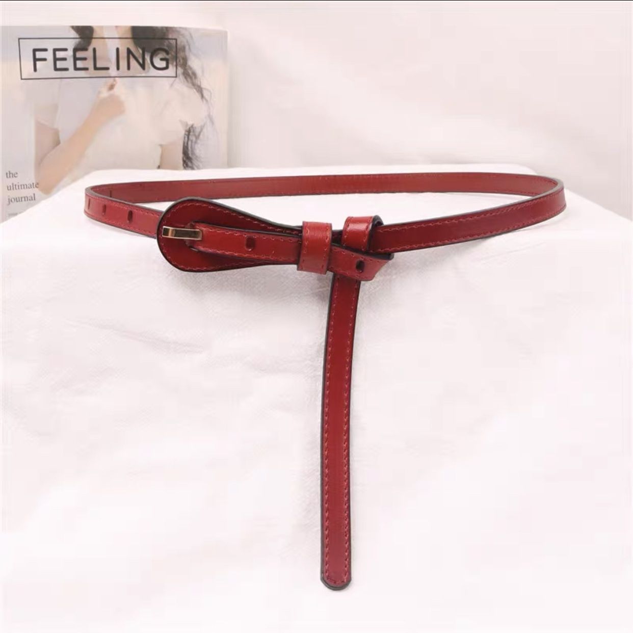 ins風韓國時尚簡約裝飾配裙子毛衣風衣打結腰帶