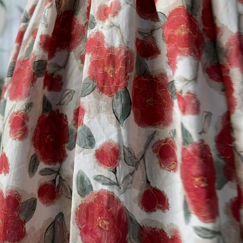 韓版洋氣減齡背心高級法式復古碎花洋裝