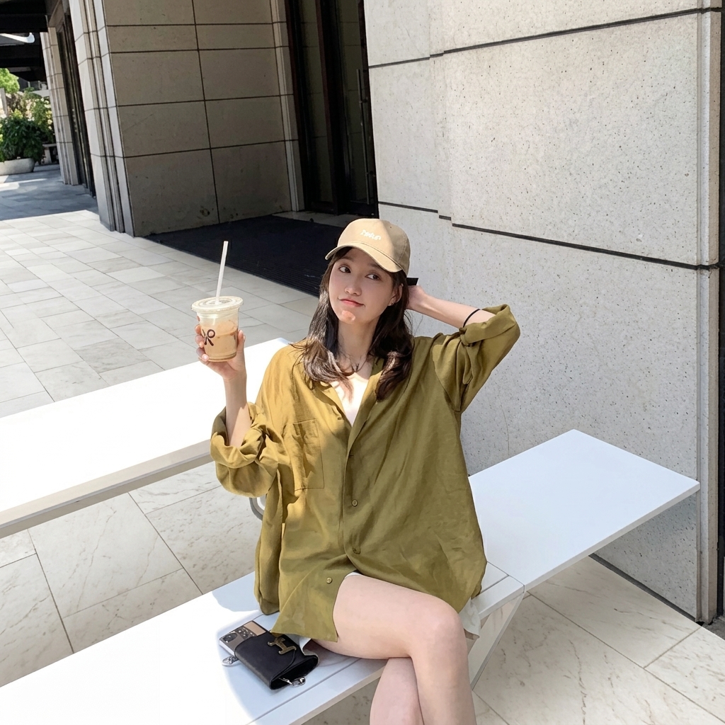 慵懶風設計感大碼寬鬆顯瘦薄款防曬衣襯衫