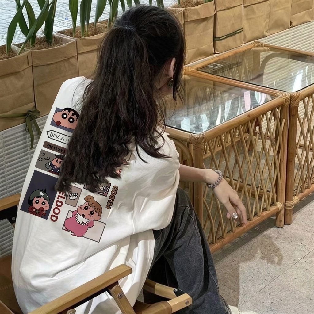 純棉可愛印花寬鬆顯瘦百搭短袖T恤