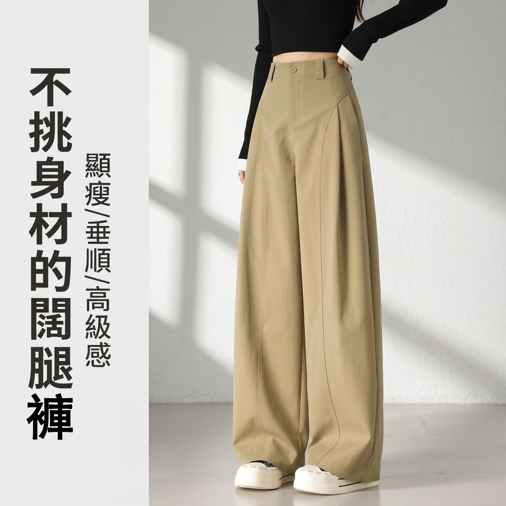 顯瘦休閑美式彎刀寬松貝斯褲