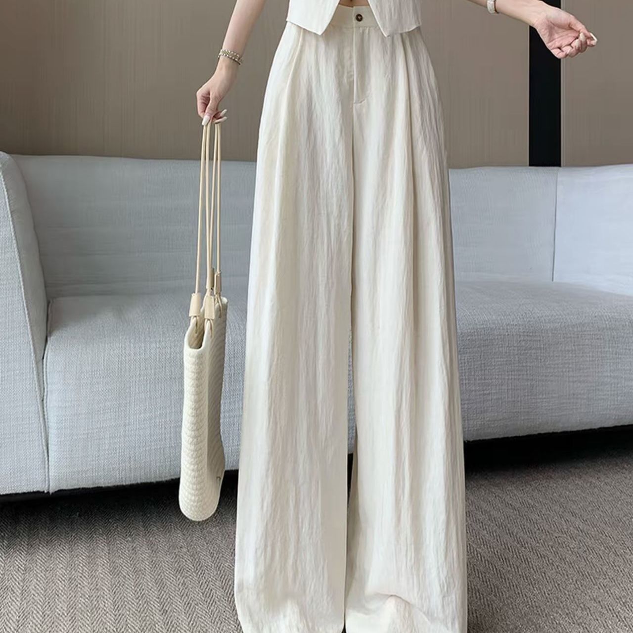 【單件/套裝】法式氣質高級感時尚馬甲+休閑闊腿褲兩件套寬松