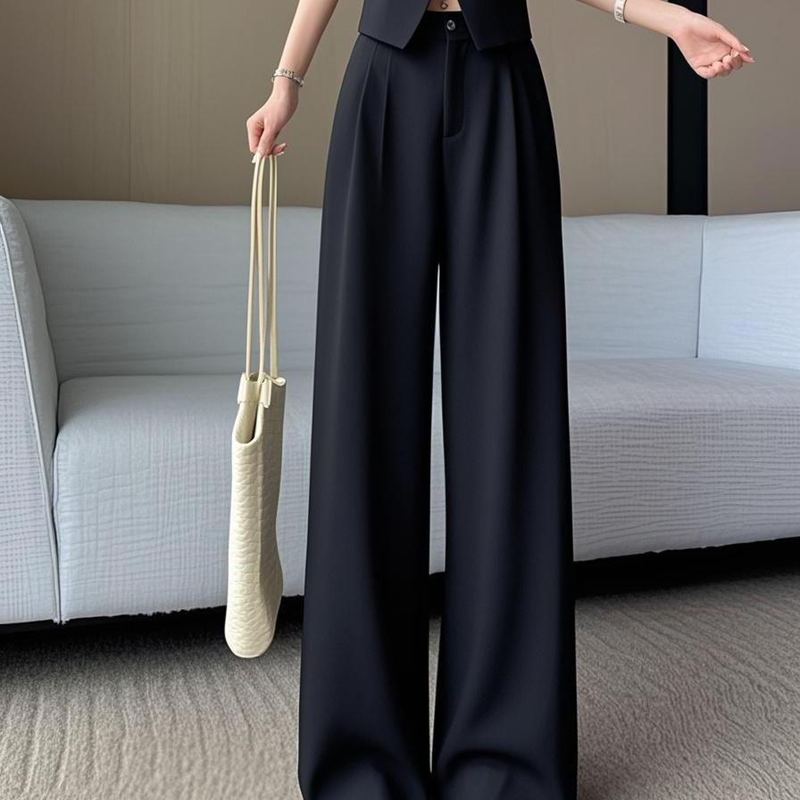 【單件/套裝】法式氣質高級感時尚馬甲+休閑闊腿褲兩件套寬松