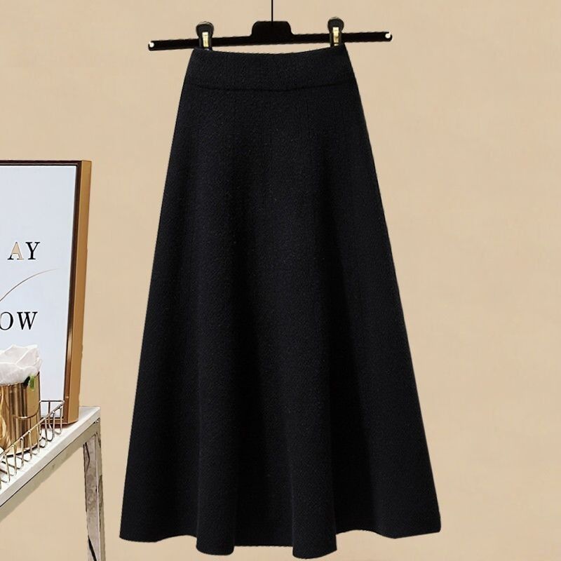 【單件/套裝】慵懶風設計感針織開衫+顯瘦半身裙兩件套-Cicimode