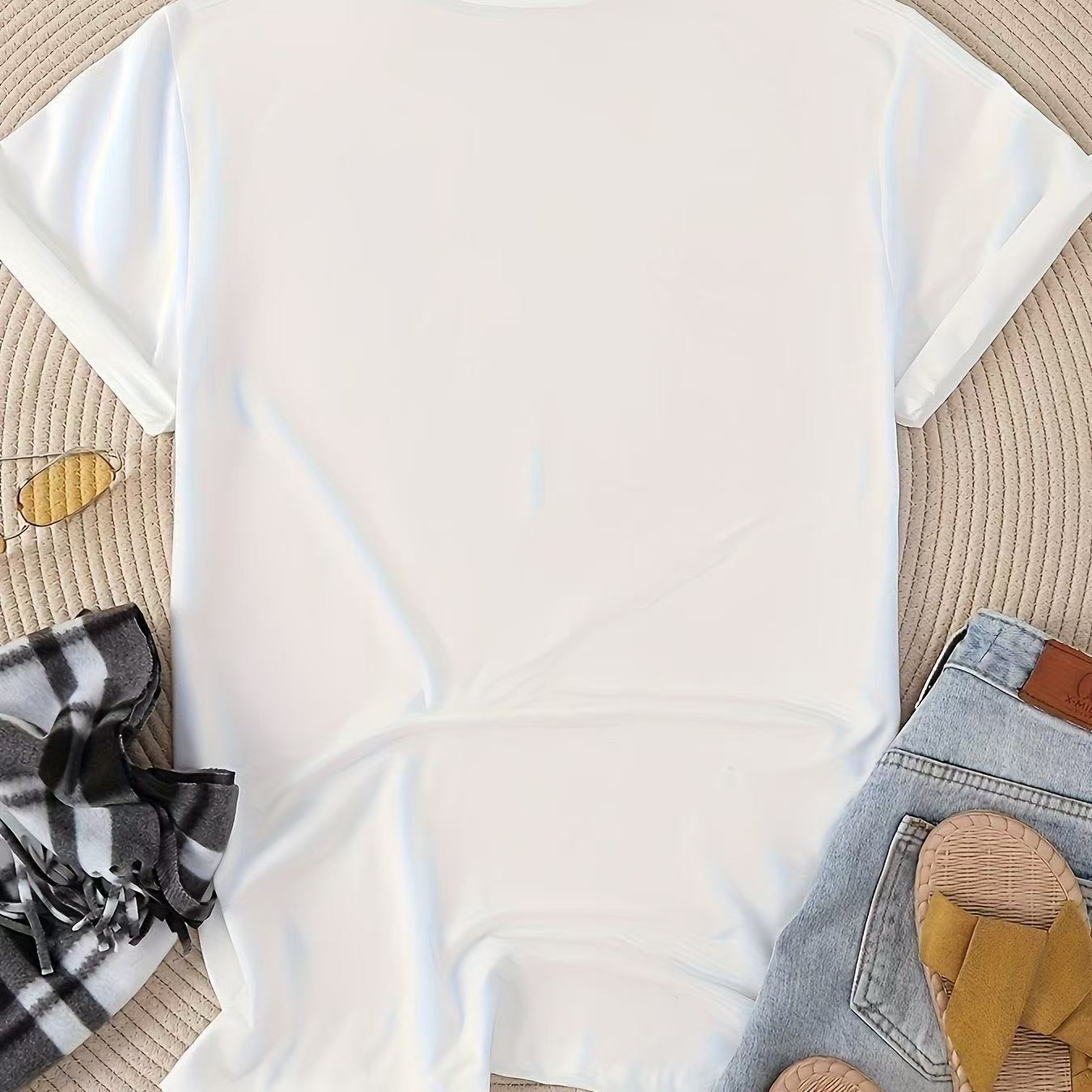 純棉百搭休閒設計感減齡印花短袖T恤