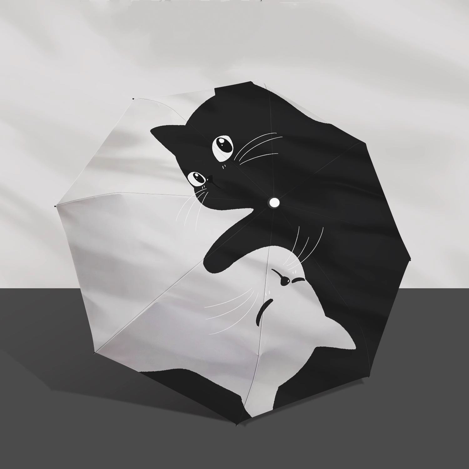 貓咪雨傘晴雨兩用輕巧便攜自動/手動防曬折疊傘-Cicimode