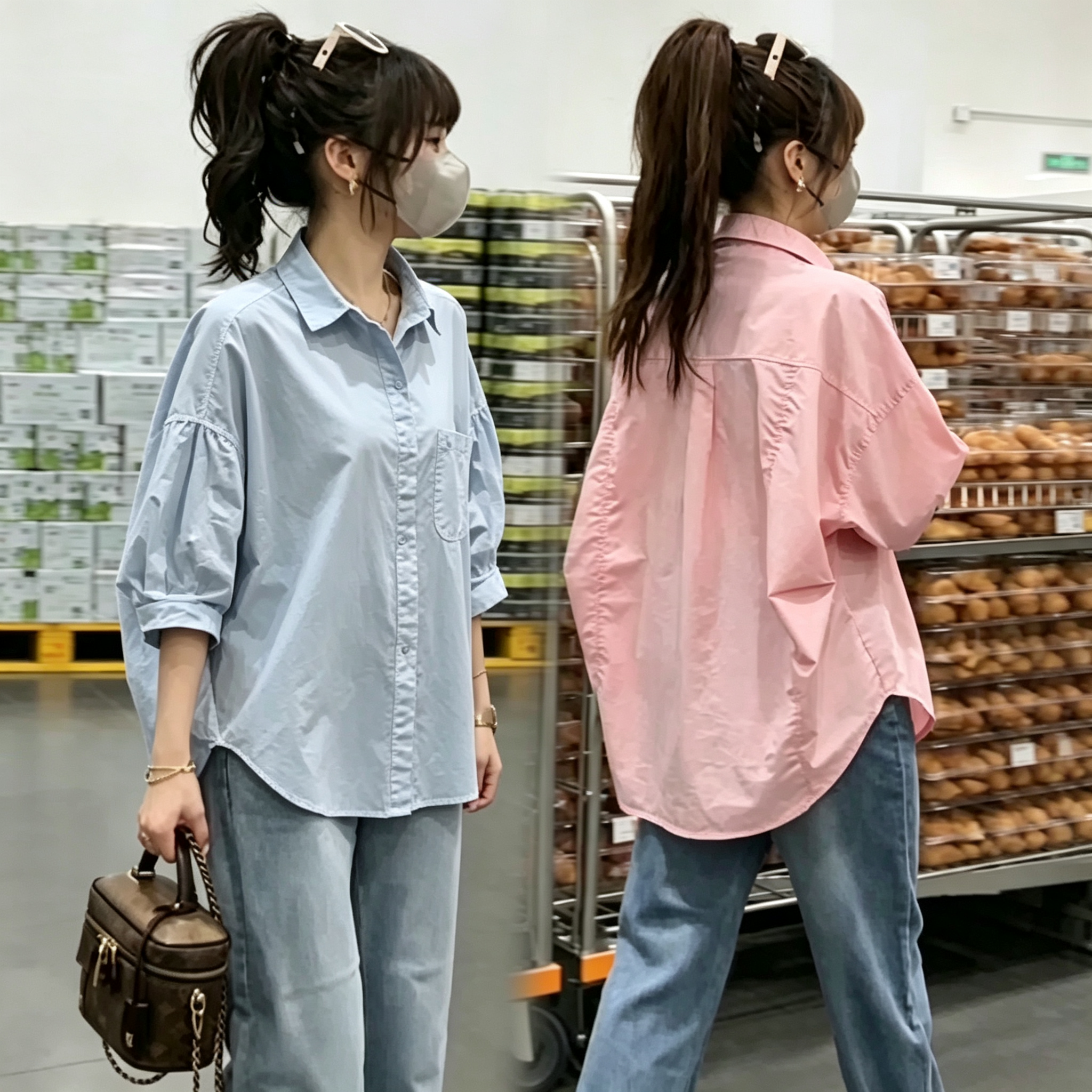 時尚洋氣百搭休閒寬鬆襯衫