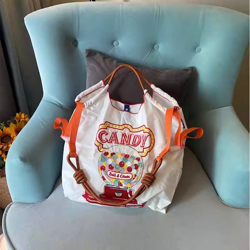 【多款式】小眾刺繡尼龍大容量環保手提單肩斜跨包