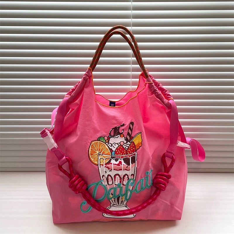 【多款式】小眾刺繡尼龍大容量環保手提單肩斜跨包