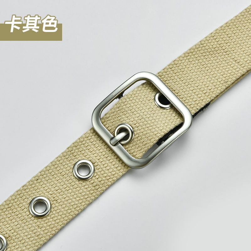 7色韓版簡約百搭時尚針扣牛仔褲帆布腰帶
