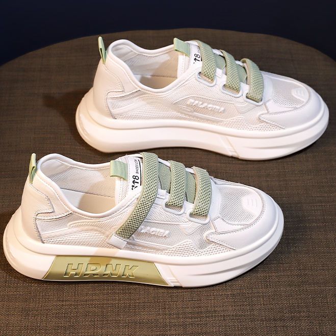 百搭網面透氣魔術貼增高運動休閒鞋-Cicimode