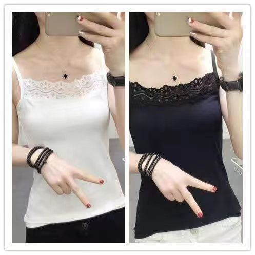 經典必備！純色防走光打底修身內搭外穿吊帶背心-Cicimode