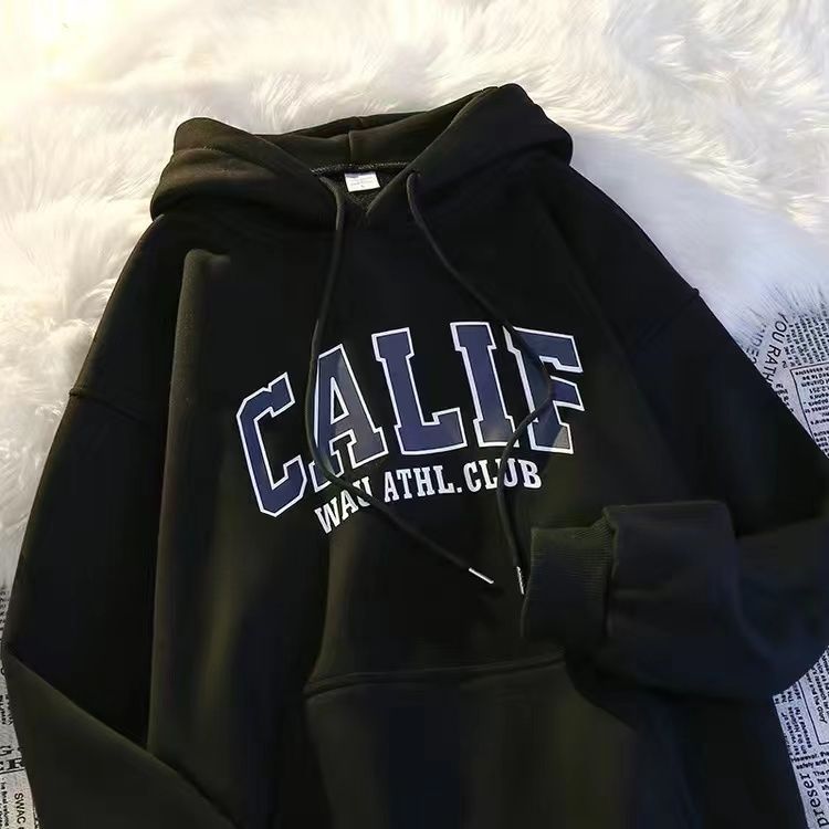 美式復古字母印花休閒百搭帽T-Cicimode