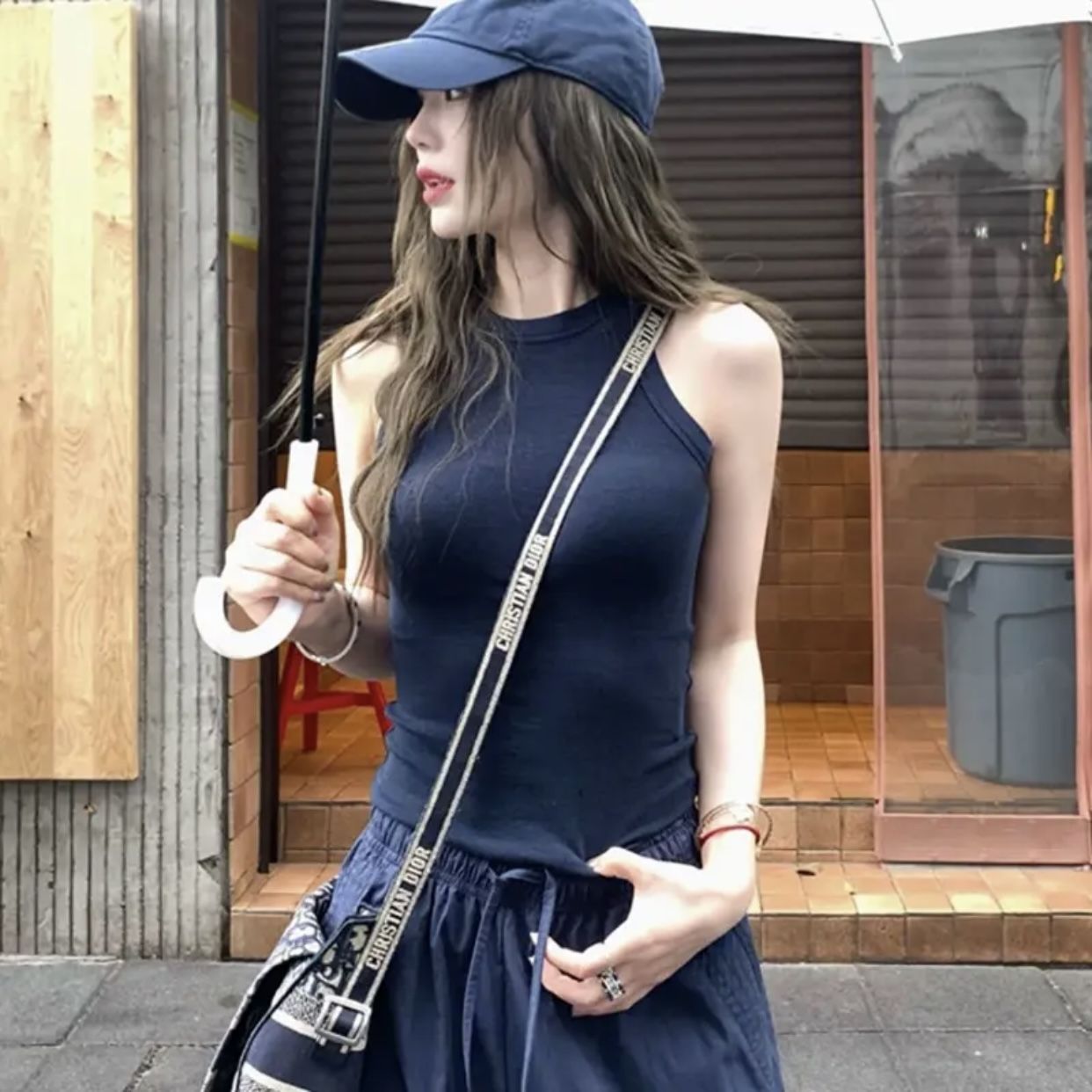 【單件/套裝】美式復古流行時尚背心+工裝休閑褲兩件套