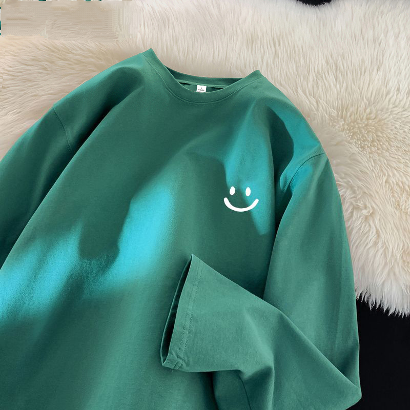 純棉男女同款百搭寬鬆原宿風ins長袖t恤