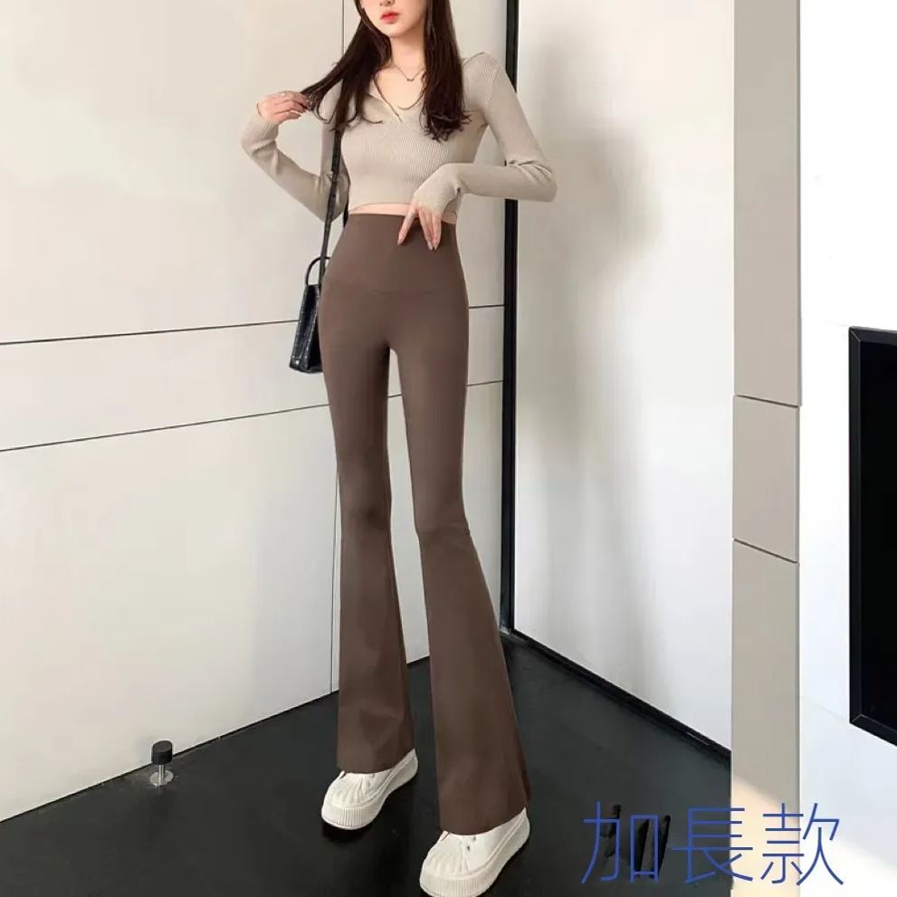 微喇鯊魚褲馬蹄褲緊身高腰收腹提臀外穿薄款打底褲裝