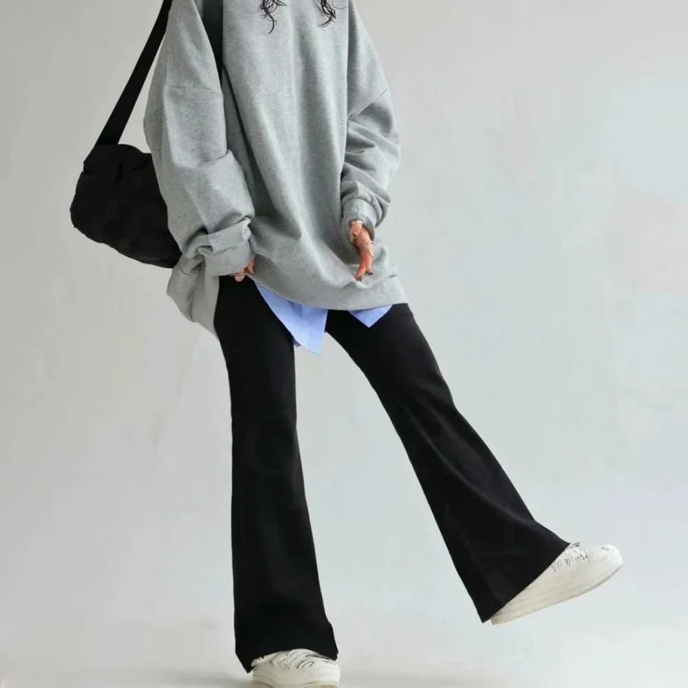 日系百搭純色打底修身長褲-Cicimode