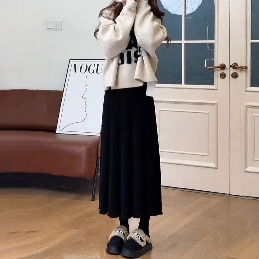 【單件/套裝】過新年戰袍韓系減齡印花連帽T 休閒半身裙兩件套裝-Cicimode