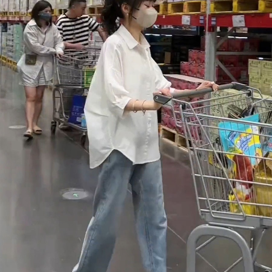 時尚洋氣百搭休閒寬鬆襯衫