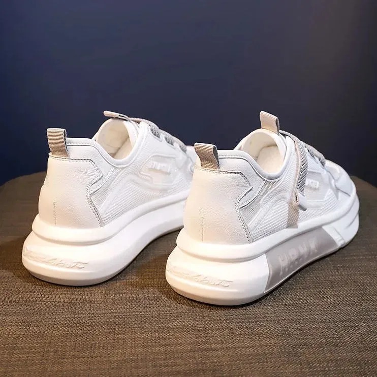 Ins爆款透氣網面撞色百搭運動風跑步鞋