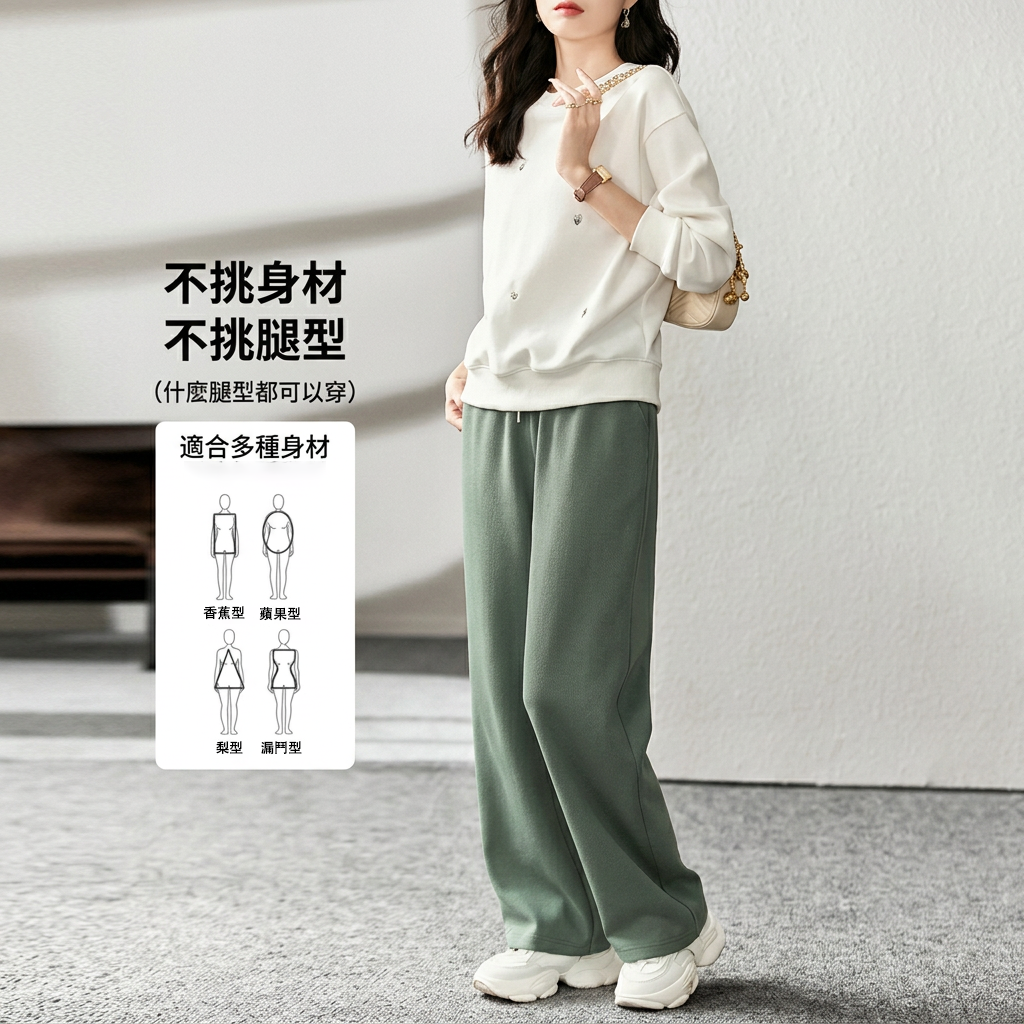 【套裝/單件】時尚爆款休閑運動衛衣+闊腿褲兩件套