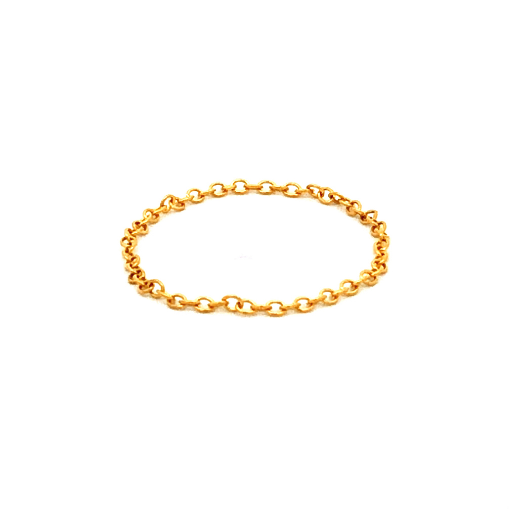 TIANSI 916(22K) GOLD CHAIN RING - 全金戒指链 Cincin Emas