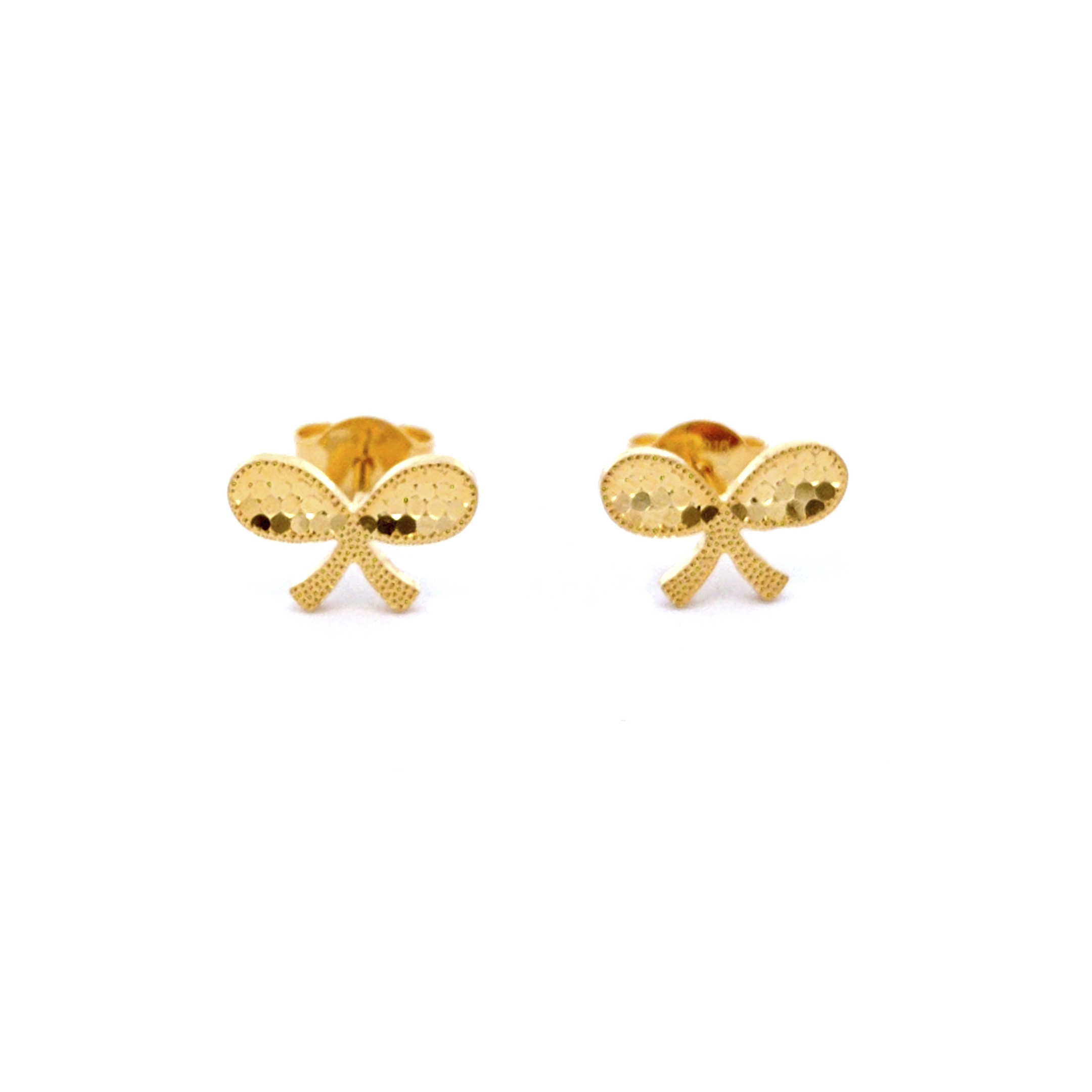 TIANSI 916 (22K) Gold Honeybee Ribbon Earring