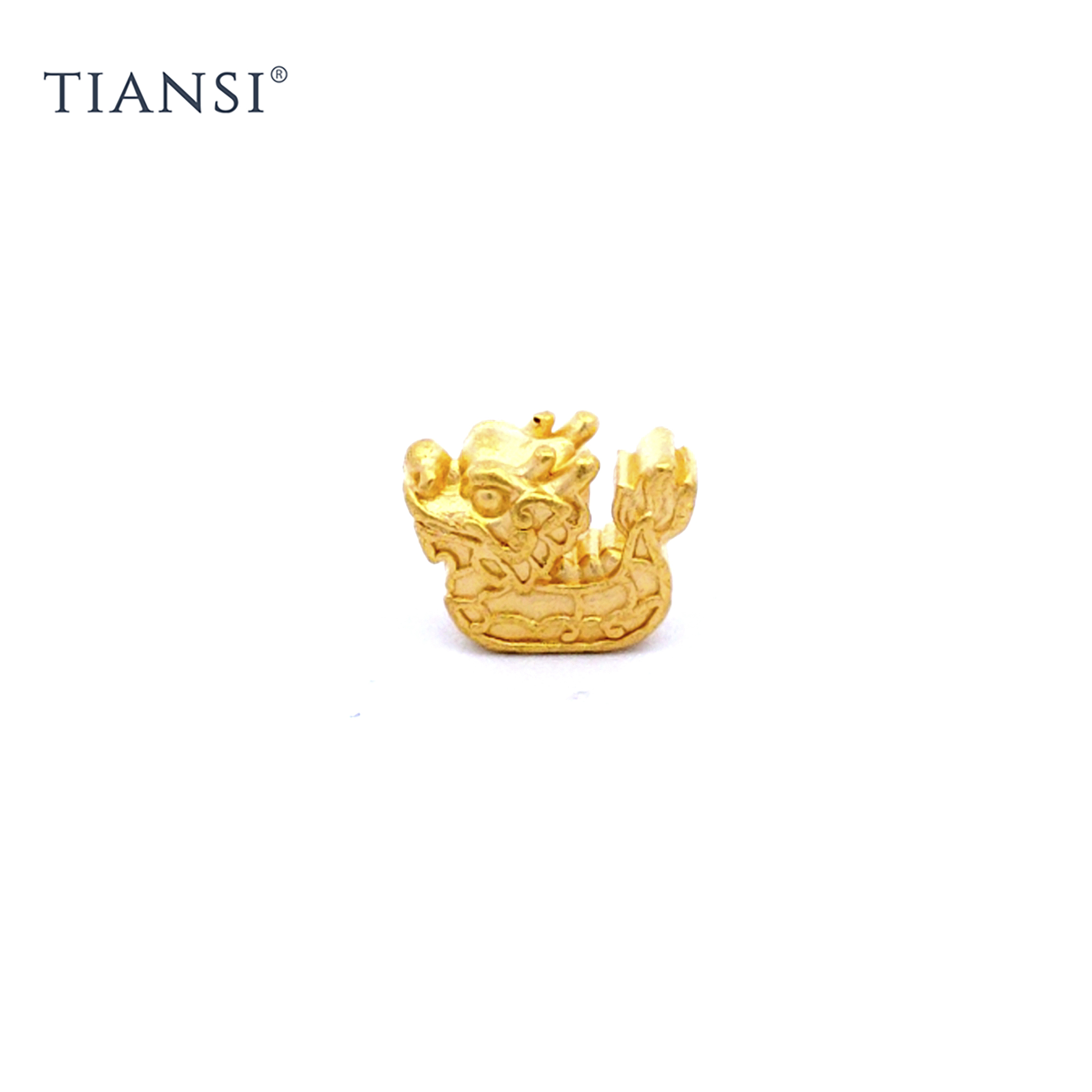TIANSI 999(24K) Gold Dragon Boat Charm