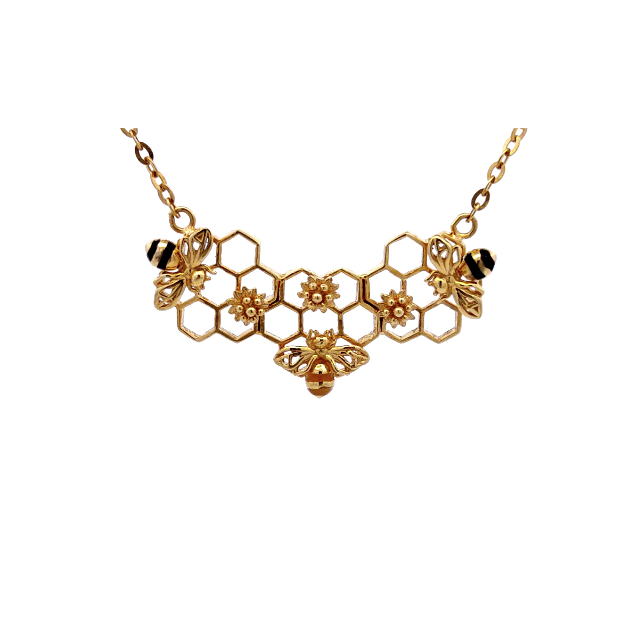 Gold Honeybee Polo Necklace