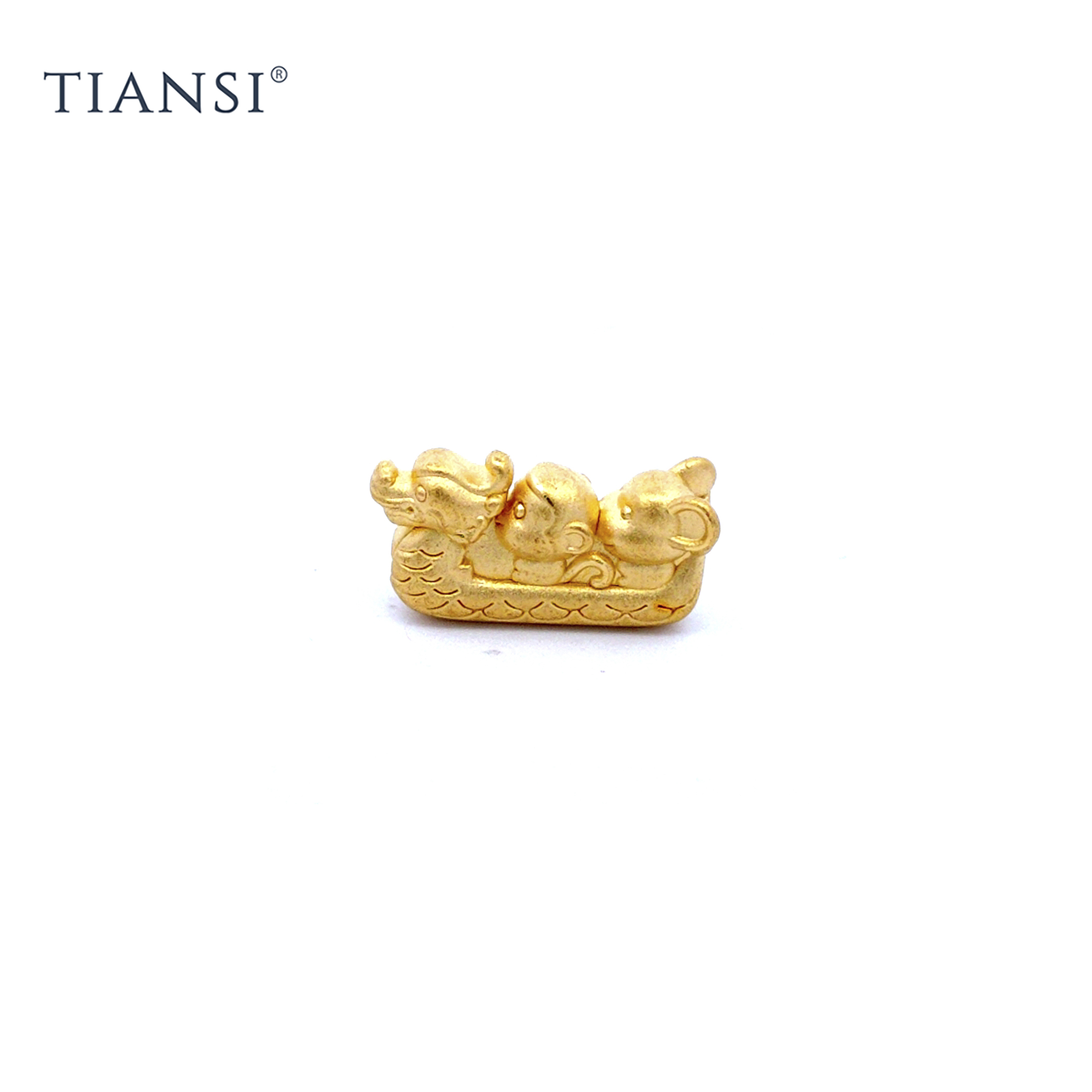 TIANSI 999(24K) Gold Dragon Monkey Mouse Charm